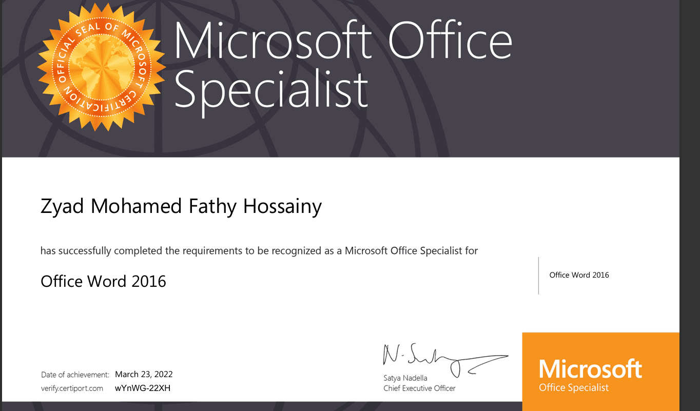 Microsoft Office Specialist
